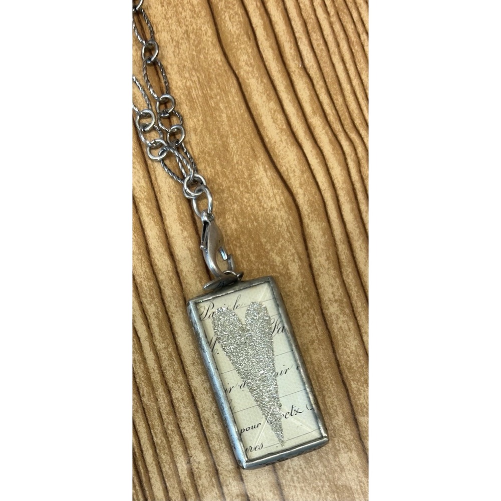 Jewel Kade Charm Pendant Necklace Black Beaded Silver Chain FOLLOW YOUR‎ HEART - Picture 5 of 7